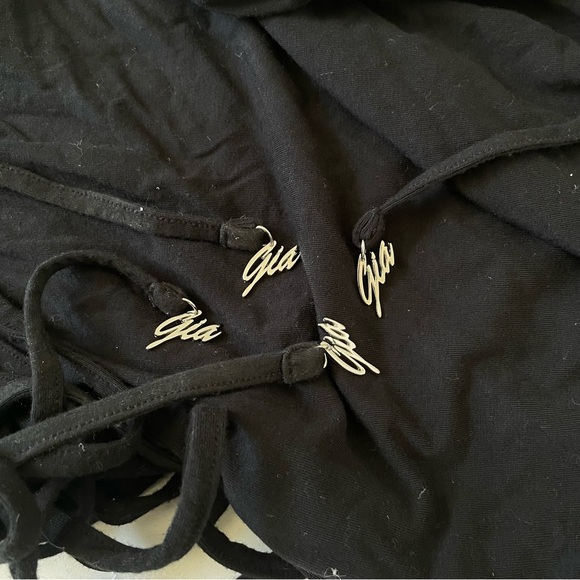 I.AM.GIA Maiya Black Lace Up Side Maxi Dress Size XL - Picture 7 of 10